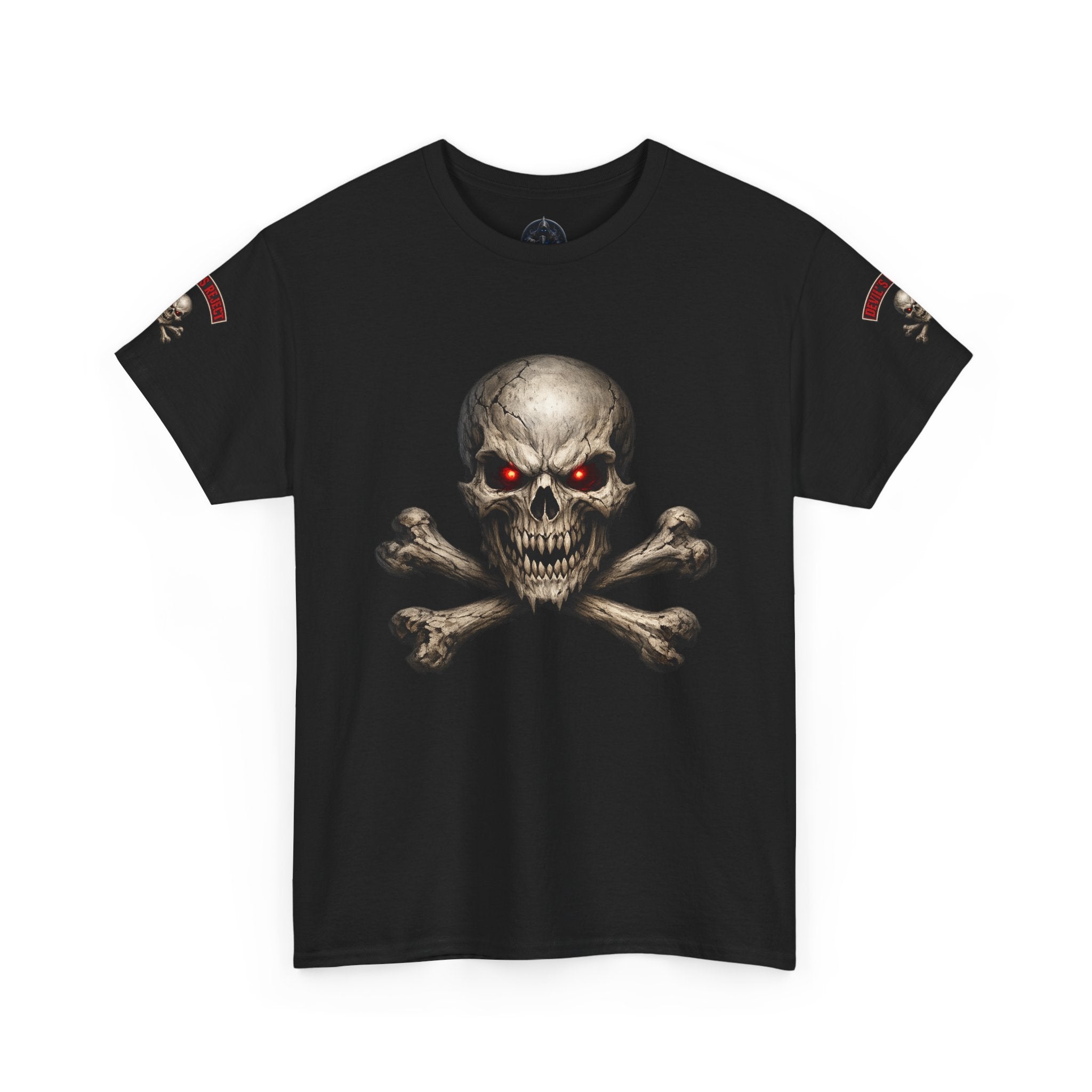 Premium Skull & Crossbones Graphic Tee — Red-Eye Pirate Skull T-Shirt