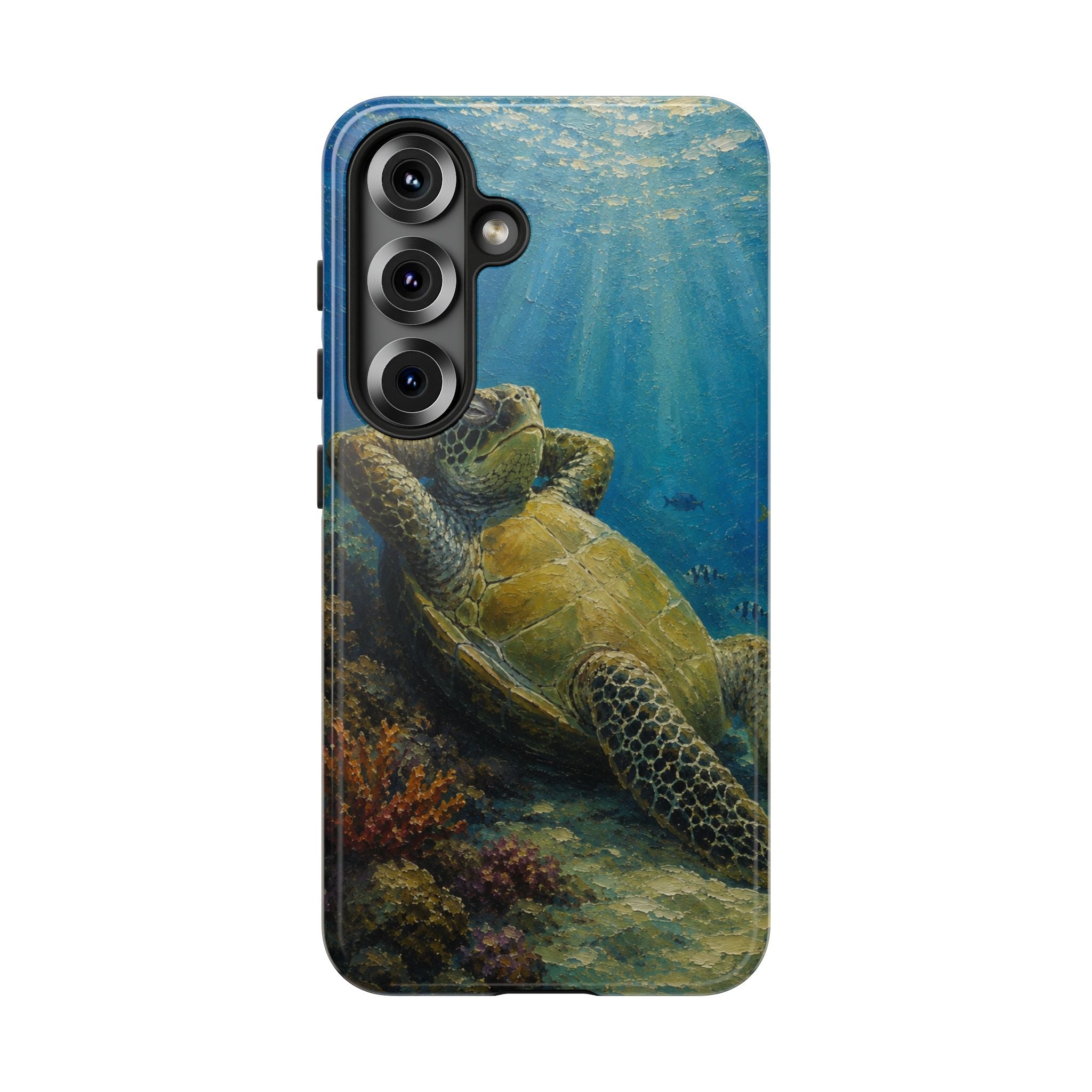 Sea Turtle Relaxation Phone Case — Ocean Underwater Art Protective Tough Case