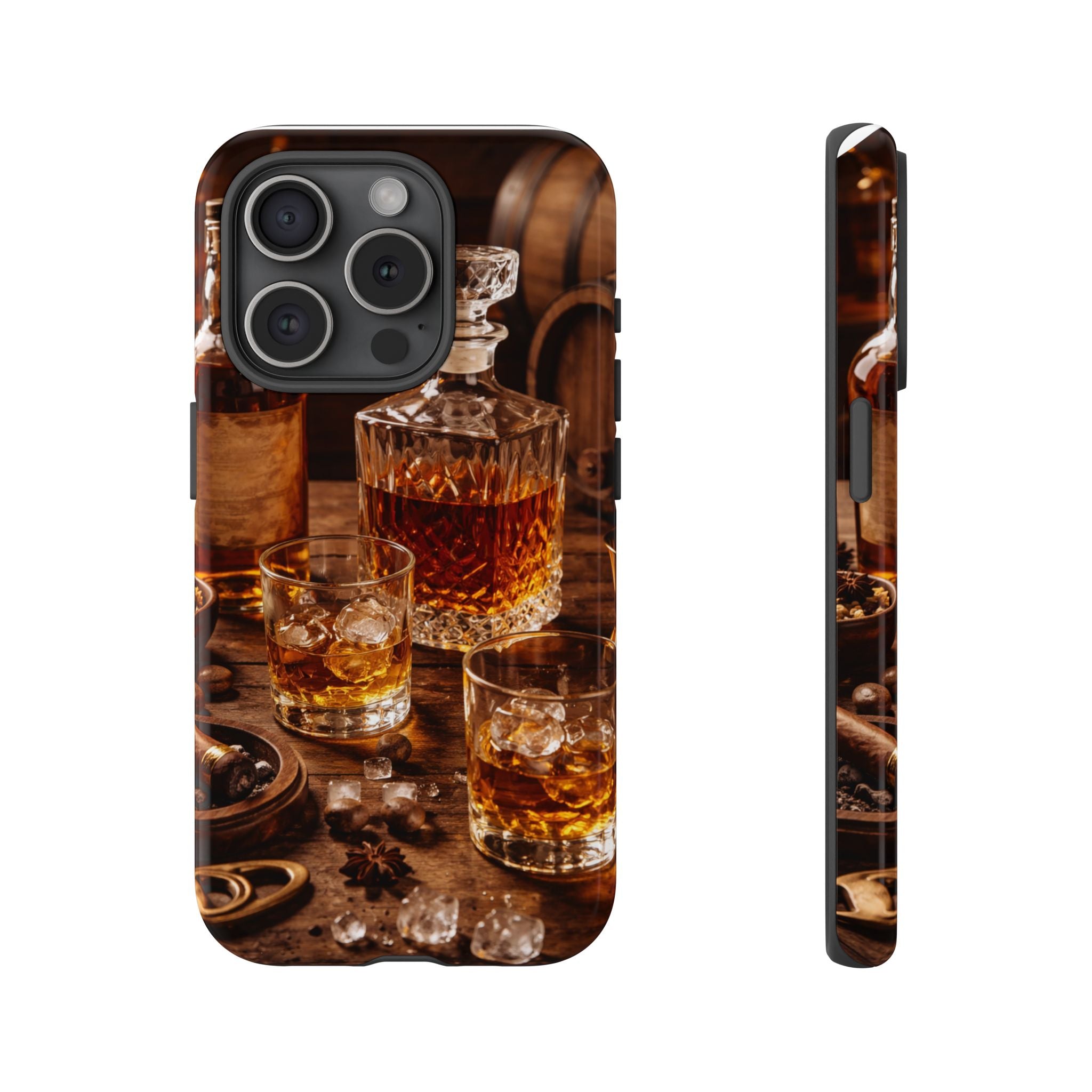Whiskey Decanter Phone Case — Vintage Bar Spirits Protective Tough Case