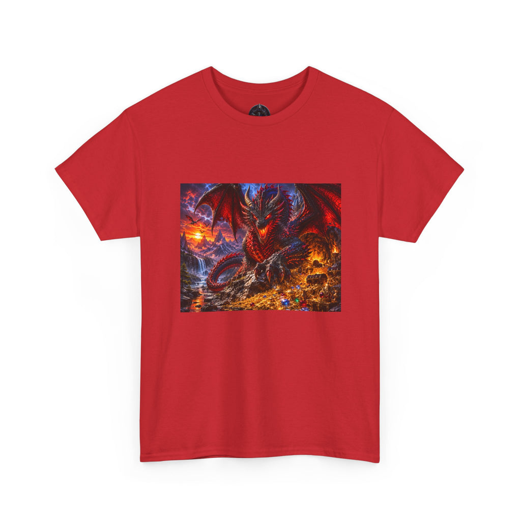 Dragon Gold Graphic Tee — Fiery Demon Dragon T-Shirt for Gamers & Fantasy Fans