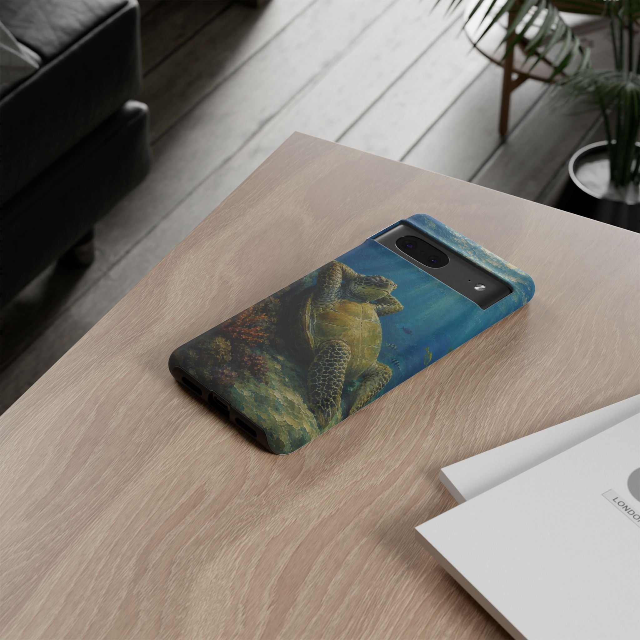 Sea Turtle Relaxation Phone Case — Ocean Underwater Art Protective Tough Case