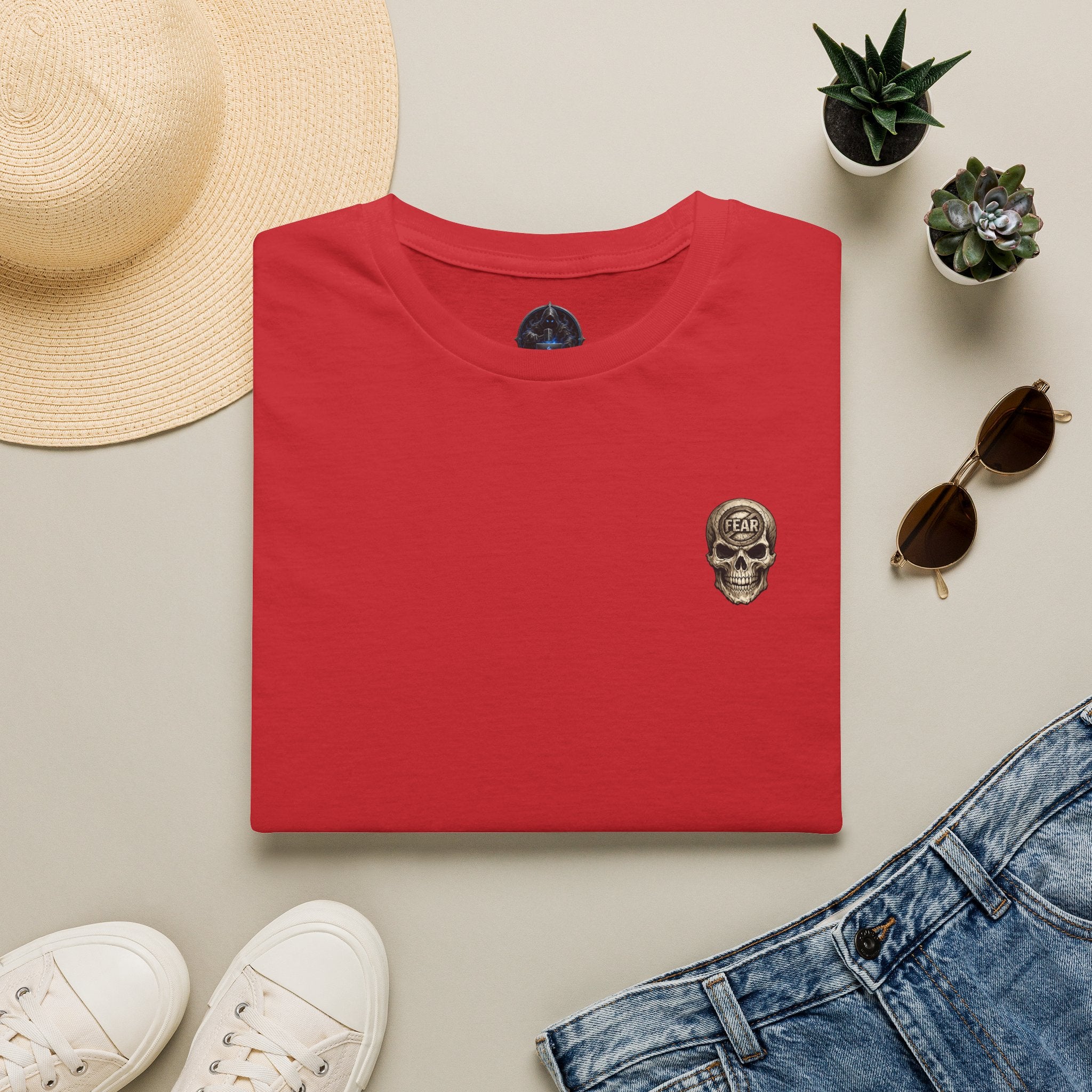 Premium NoFear Skull Vintage Skull T‑Shirt
