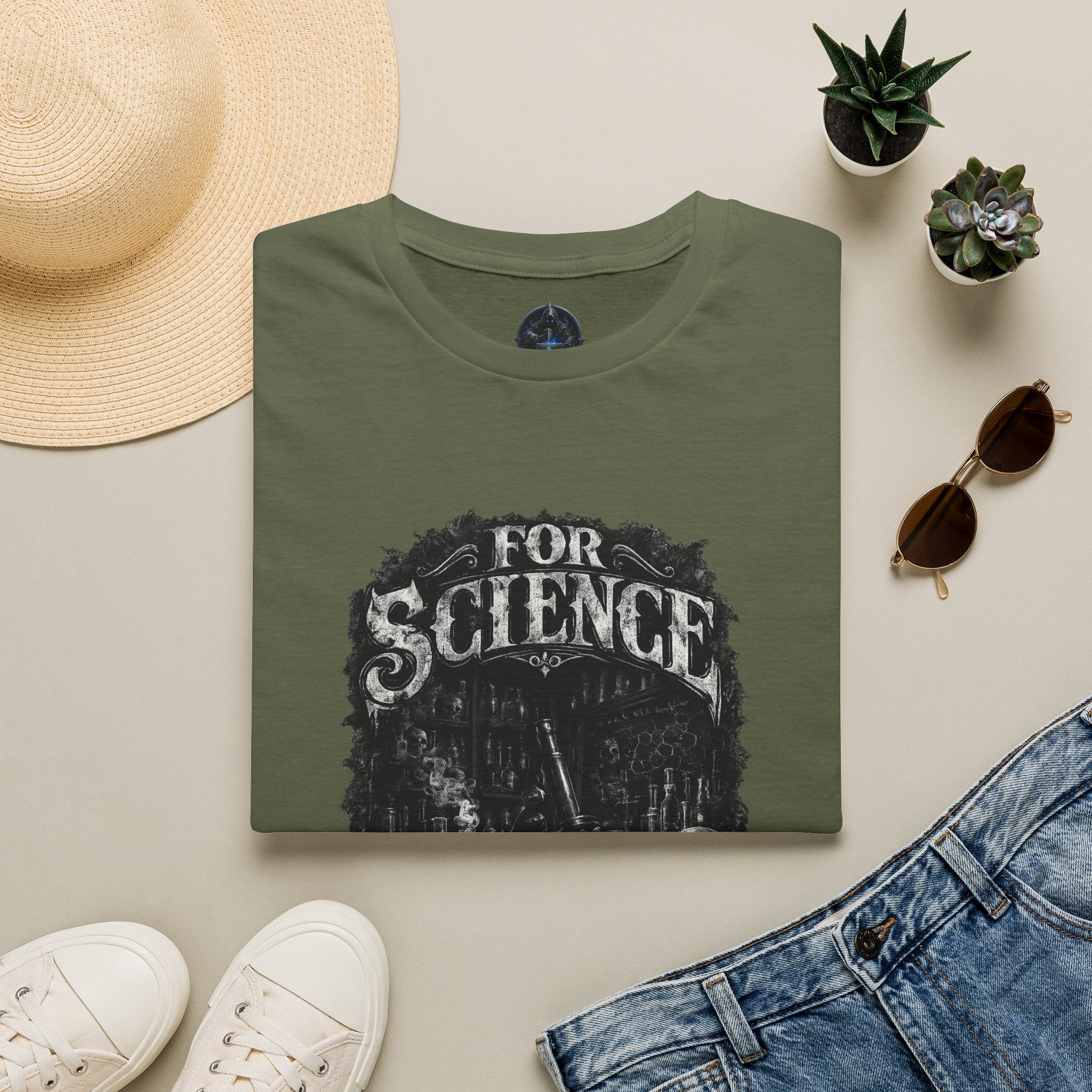 For Science T-Shirt — Dark Vintage Science Graphic Tee