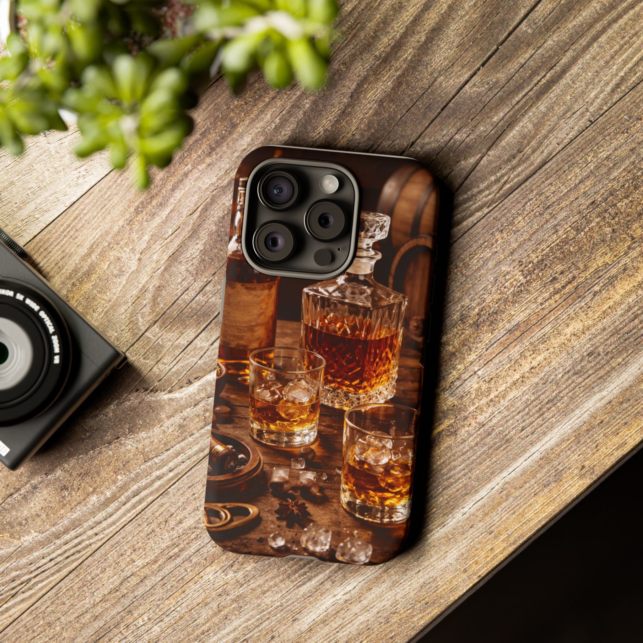 Whiskey Decanter Phone Case — Vintage Bar Spirits Protective Tough Case