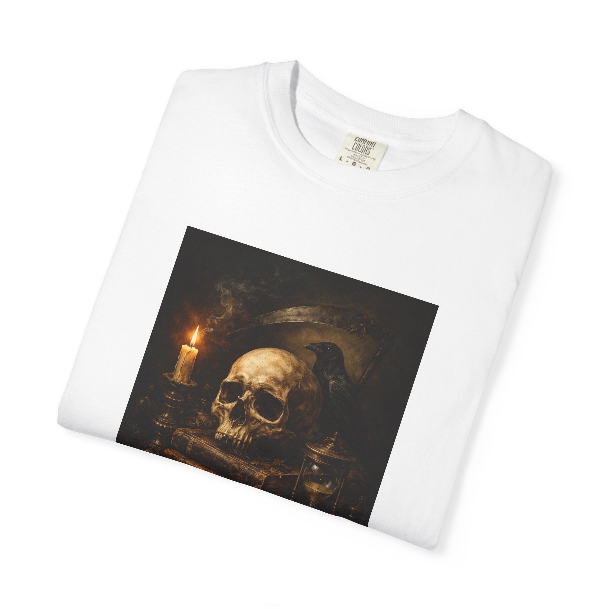 Skull & Candle - Memento Mori T-Shirt — Vintage Vanitas Art Tee