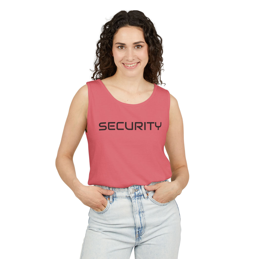 SECURITY Graphic Tank Top — Bold 'SECURITY' Streetwear Muscle Tee