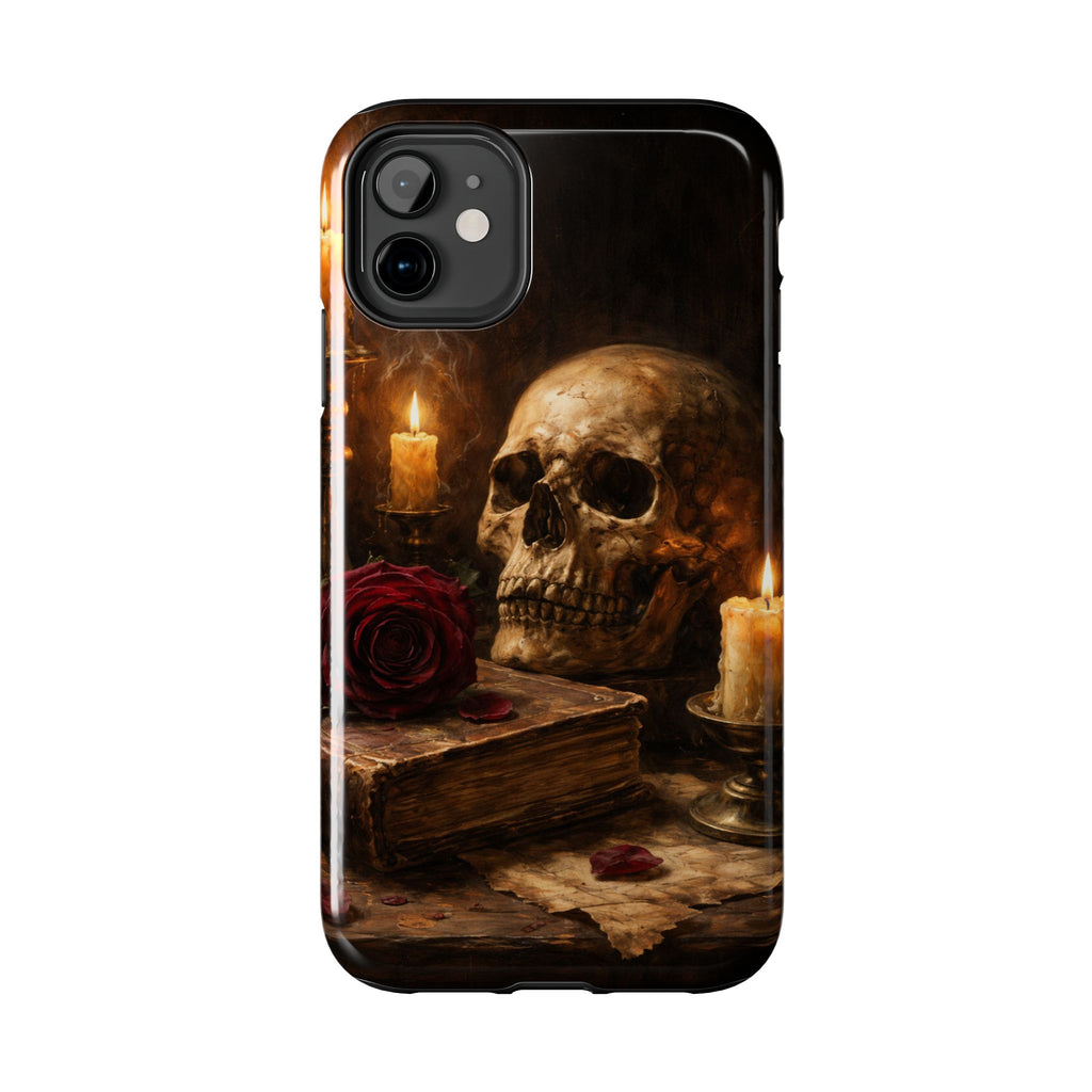 Skull & Candle Tough Phone Case — Memento Mori Protective Cover