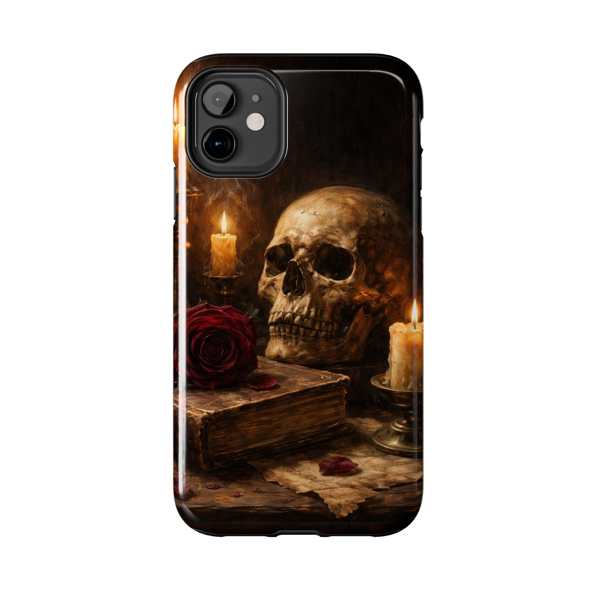Skull & Candle Tough Phone Case — Memento Mori Protective Cover