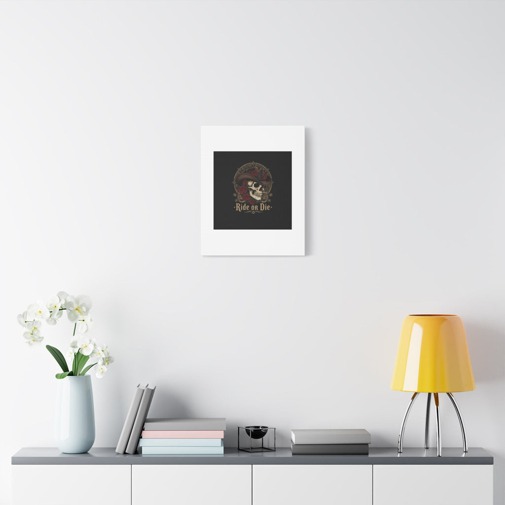 Ride or Die Skull Canvas | Western Skull Art, Gothic Americana