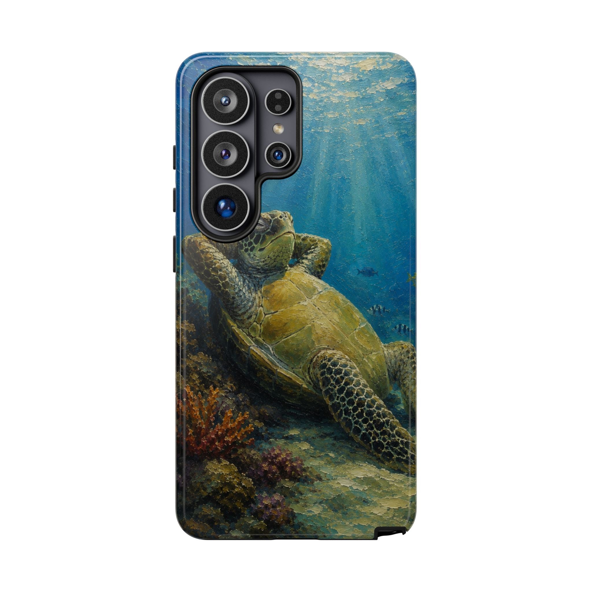 Sea Turtle Relaxation Phone Case — Ocean Underwater Art Protective Tough Case
