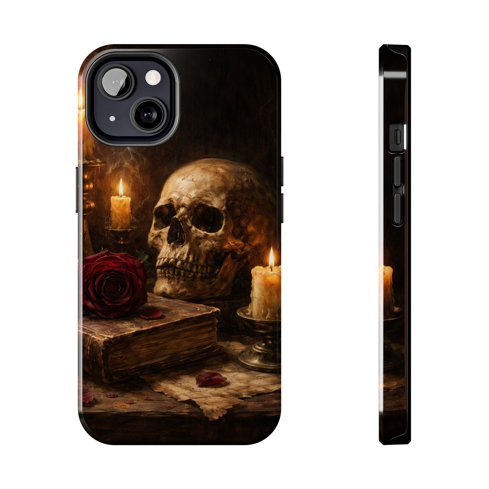 Skull & Candle Tough Phone Case — Memento Mori Protective Cover