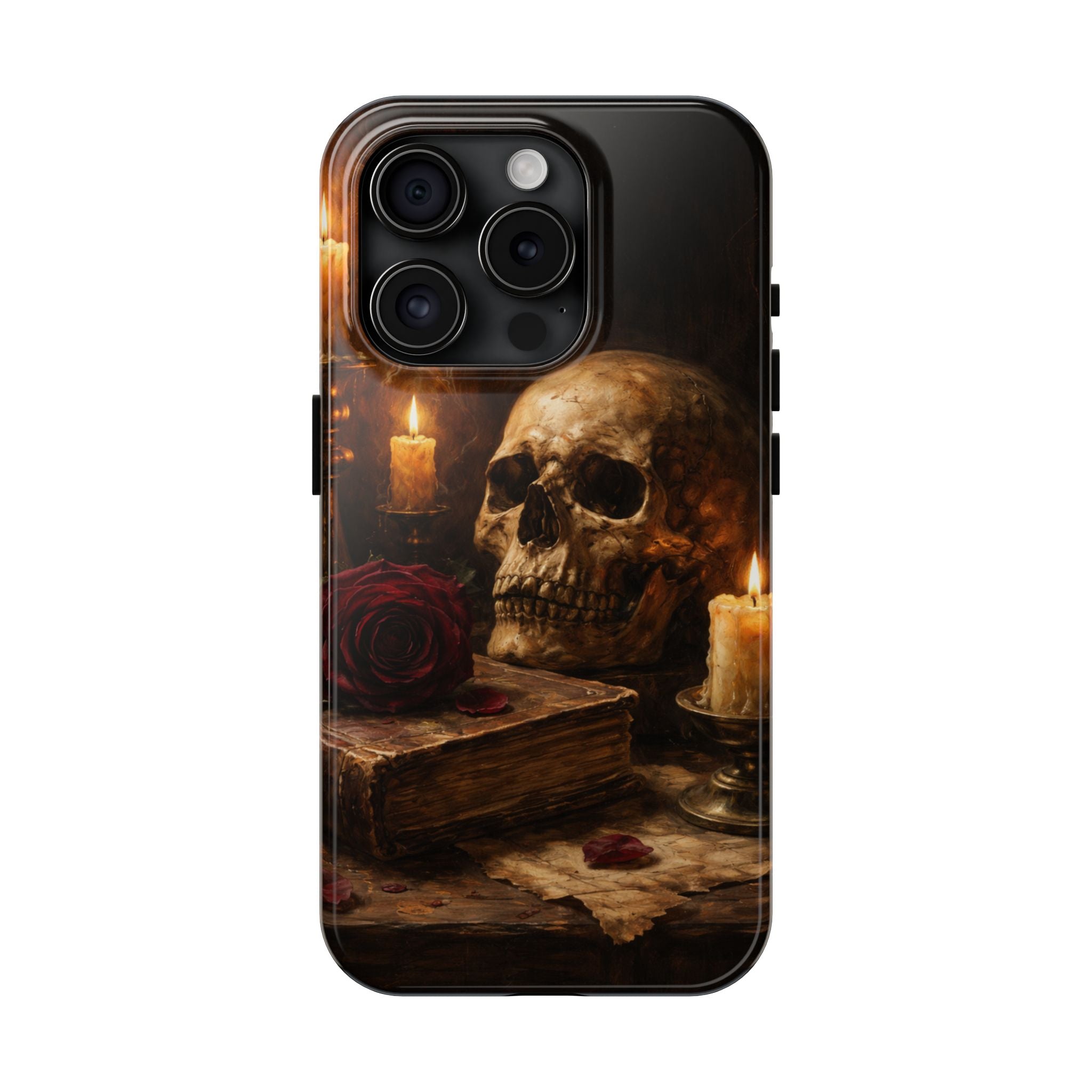 Skull & Candle Tough Phone Case — Memento Mori Protective Cover