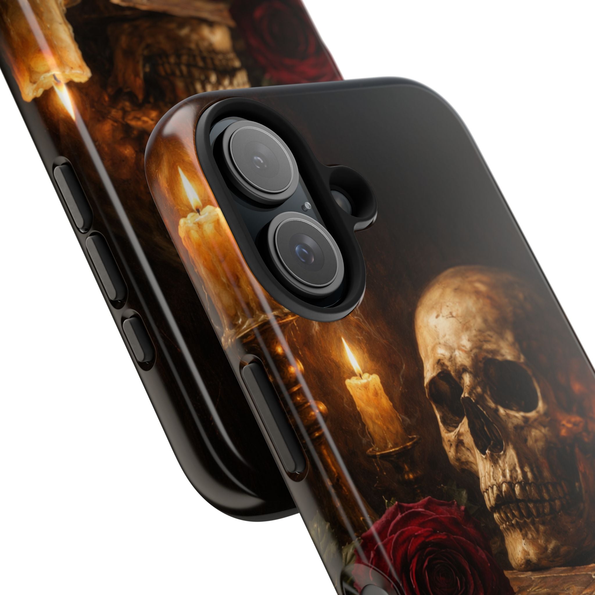 Skull & Candle Tough Phone Case — Memento Mori Protective Cover