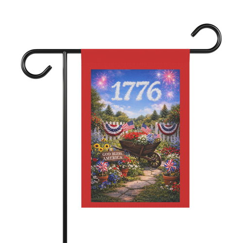 1776 Patriotic Garden Flag — God Bless America Outdoor Banner