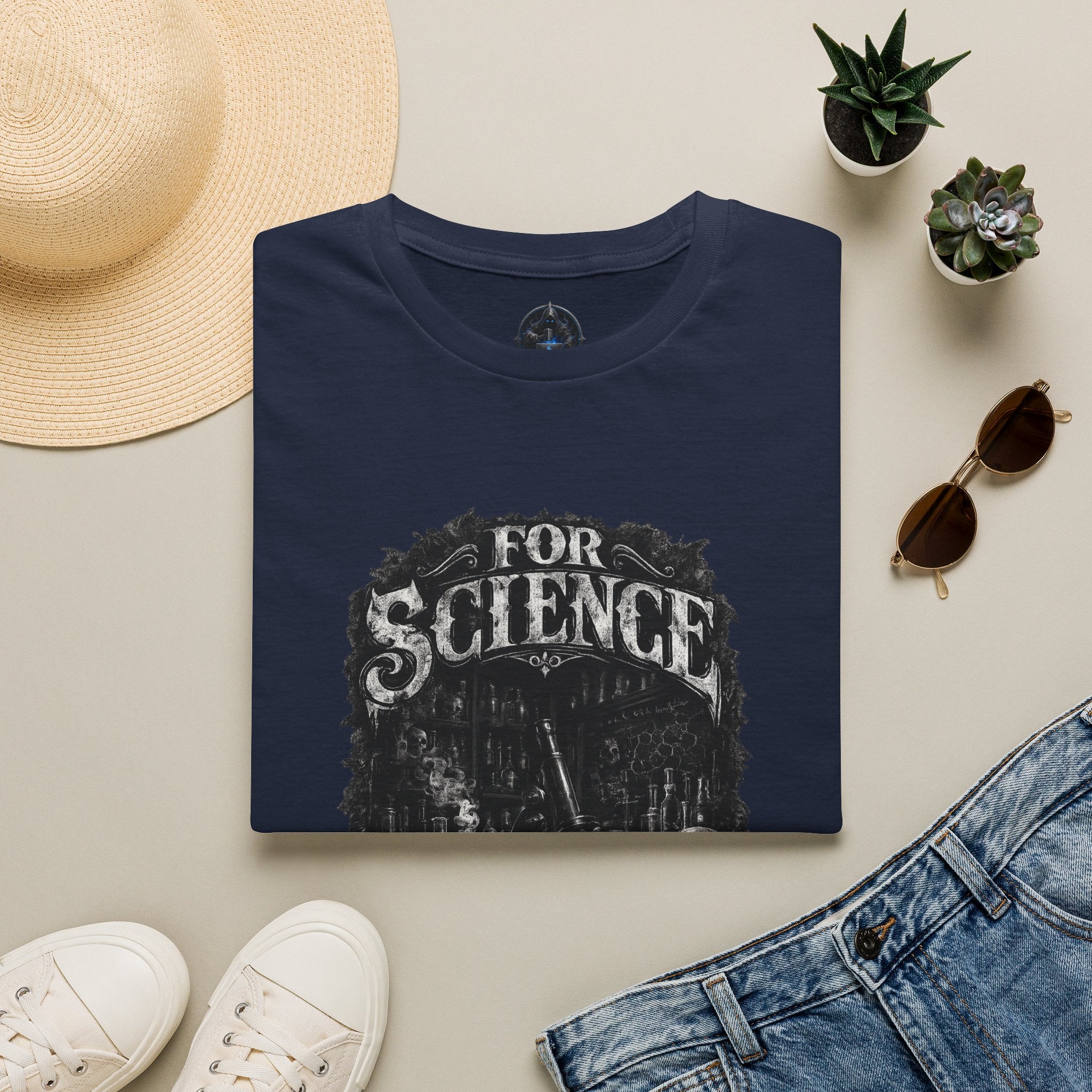 For Science T-Shirt — Dark Vintage Science Graphic Tee