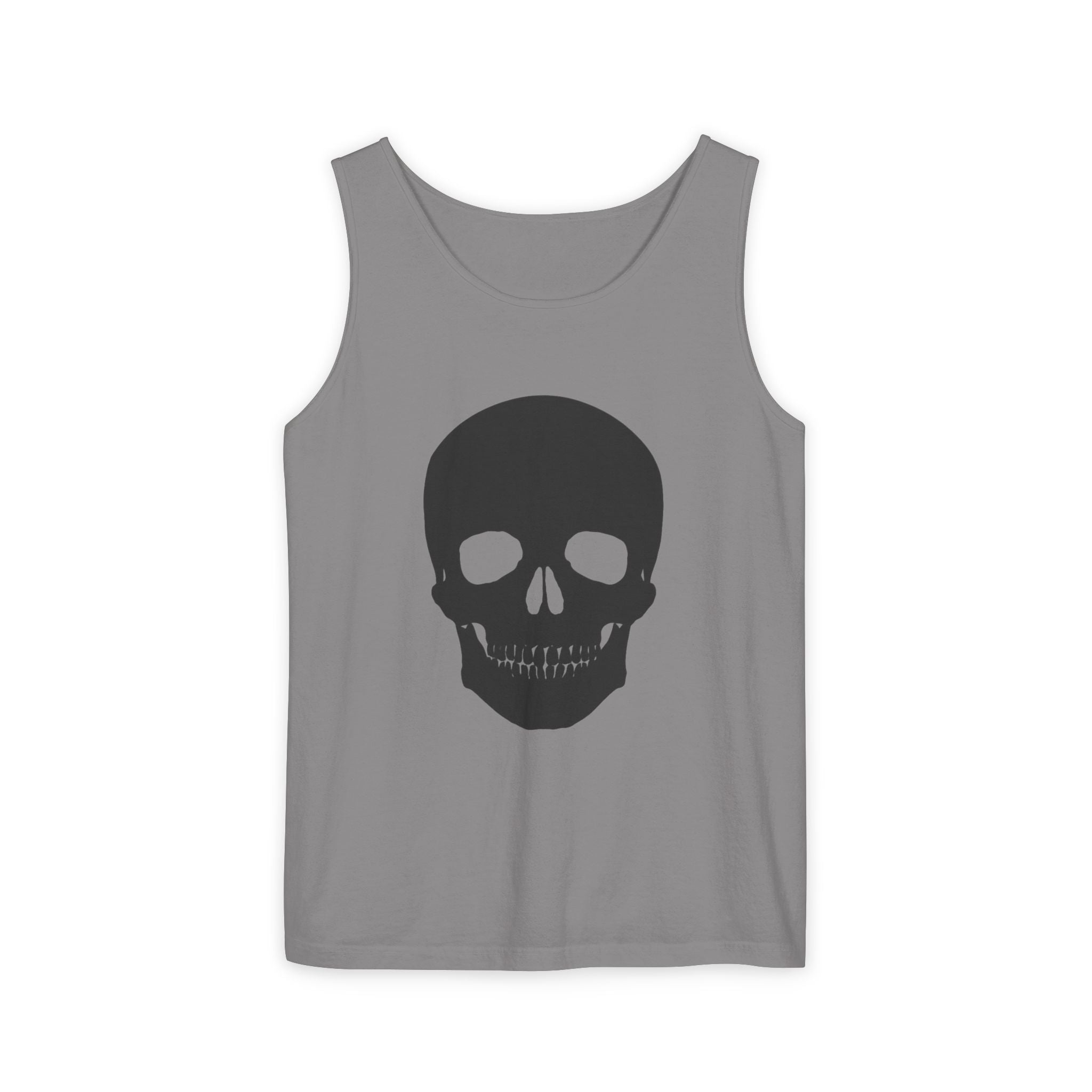 Skull Graphic Tank Top — Bold Black Skull Summer Vest