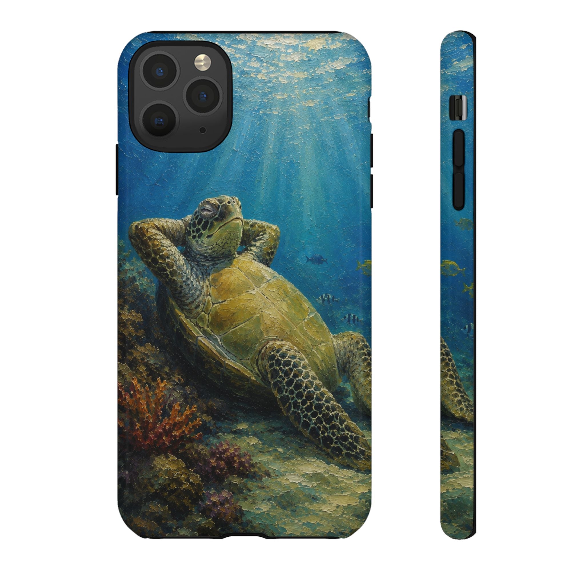 Sea Turtle Relaxation Phone Case — Ocean Underwater Art Protective Tough Case