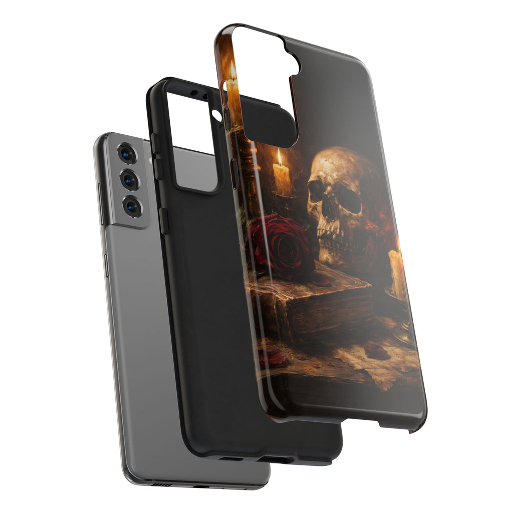 Skull & Candle Tough Phone Case — Memento Mori Protective Cover