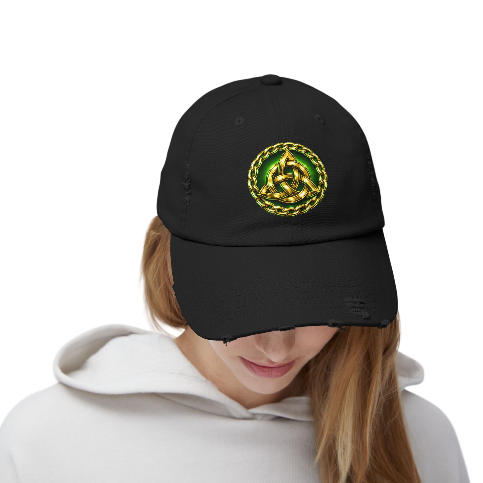 Celtic Triquerta - Trinity Knot Distressed Cap