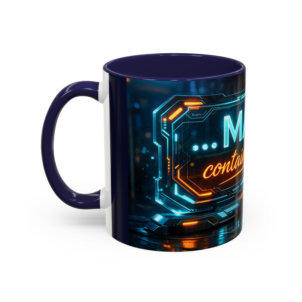 Coffee Mug — Neon Sign “May Contain Whiskey” Accent Mug (11/15 oz)