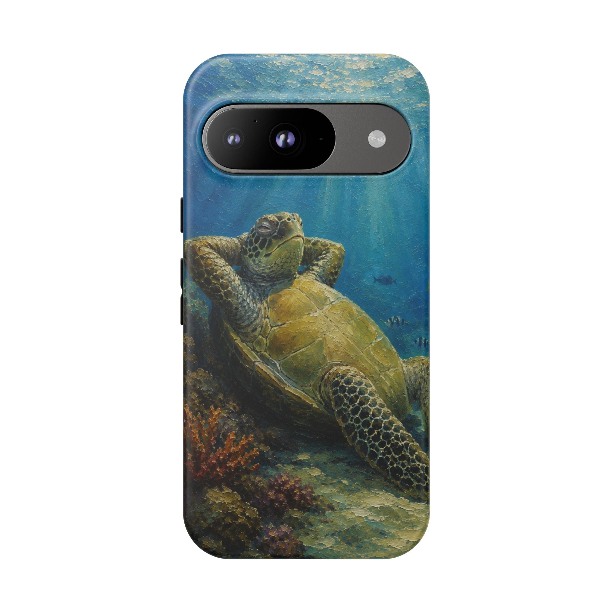 Sea Turtle Relaxation Phone Case — Ocean Underwater Art Protective Tough Case