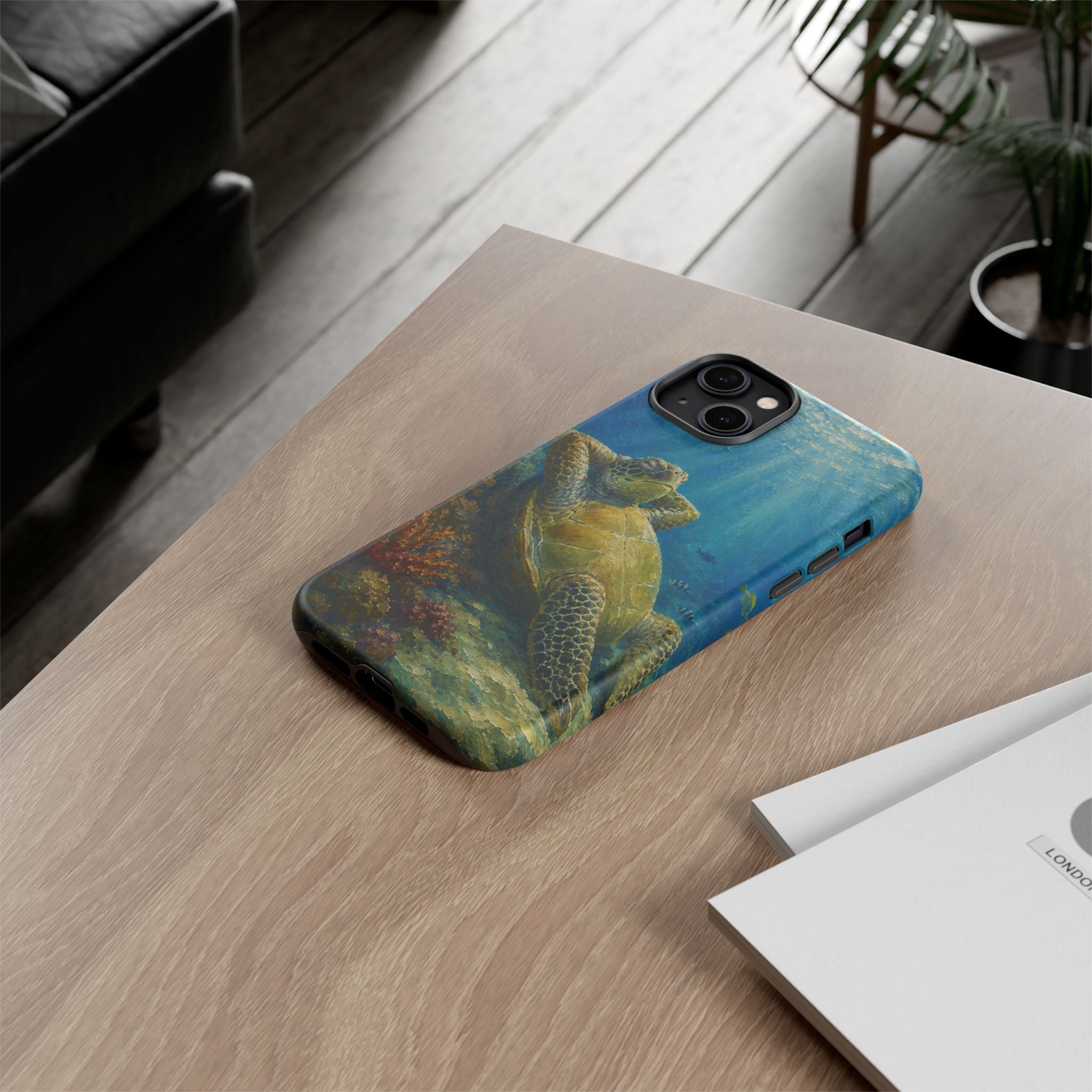 Sea Turtle Relaxation Phone Case — Ocean Underwater Art Protective Tough Case