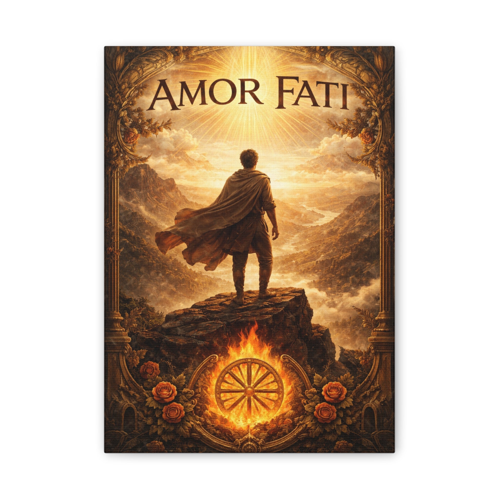Amor Fati Canvas Wall Art — Stoic Journey Inspirational Print