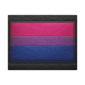 Bisexual Pride Flag Canvas Wall Art — Leather Patch Style Matte Print
