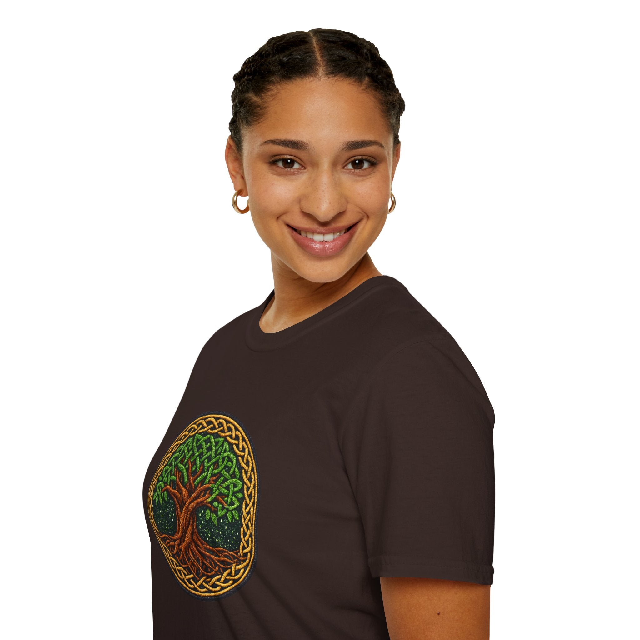 Celtic Tree of Life T‑Shirt — Green Knotwork Nature Tee