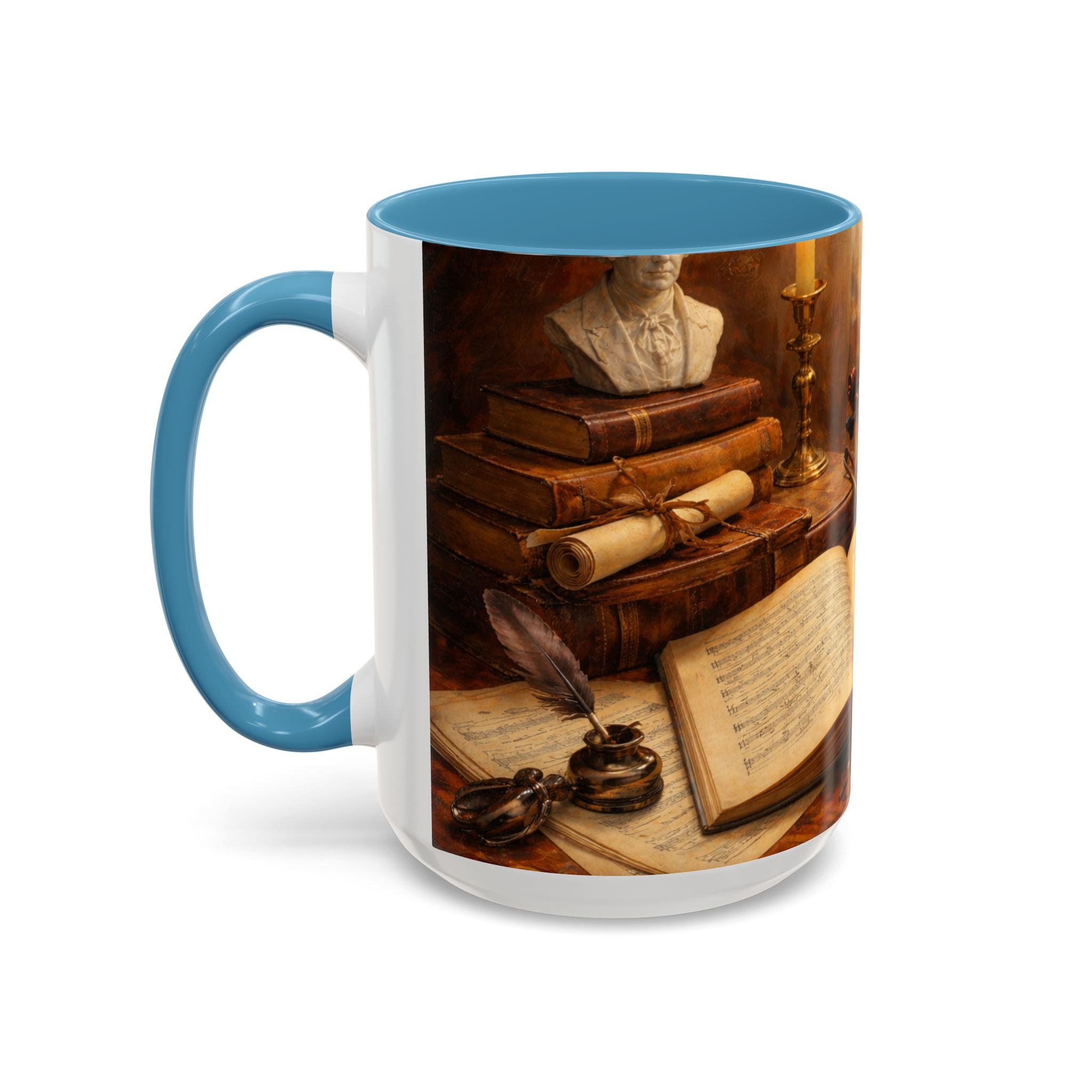 Classical Music Coffee Mug – Classical Music Floral Design (11/15 oz)