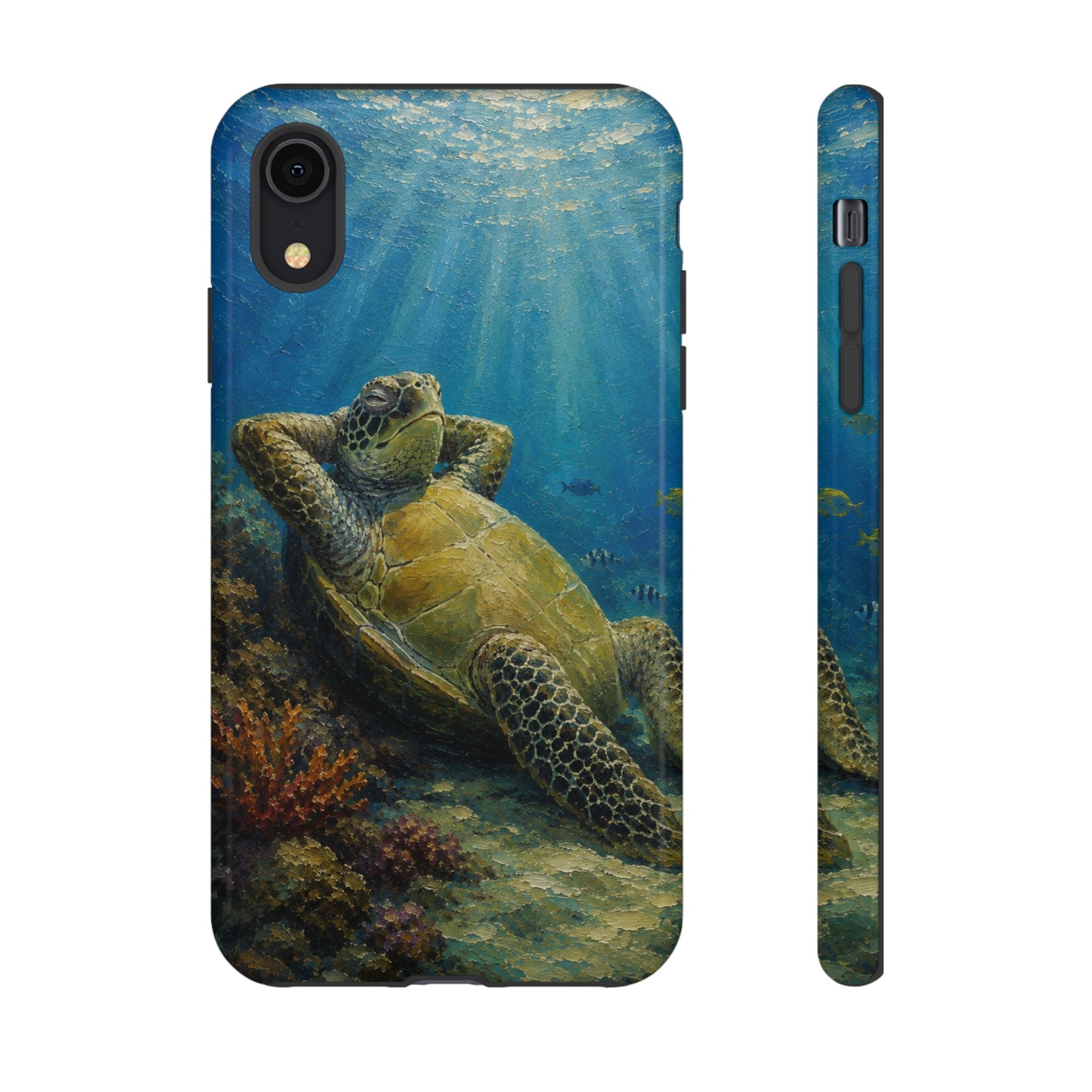 Sea Turtle Relaxation Phone Case — Ocean Underwater Art Protective Tough Case