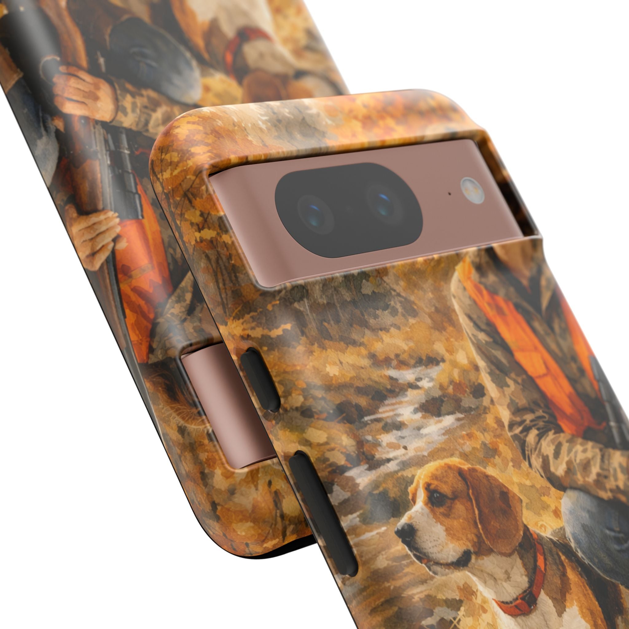 Hunter and Beagle Phone Case — Hunting Dog Autumn Camouflage iPhone Cover