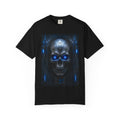 Blue Cyber Skull T-shirt | Futuristic Skull Graphic Tee