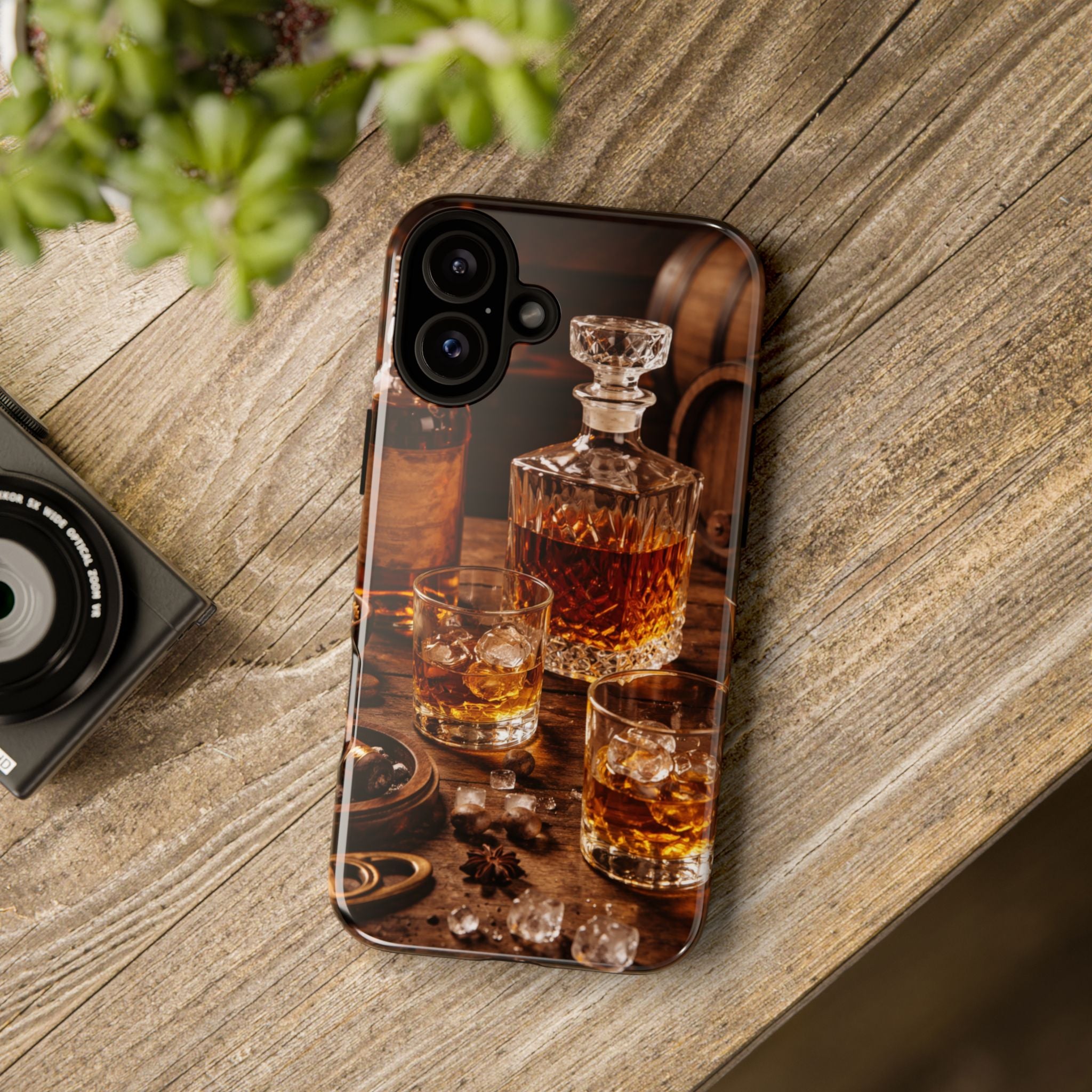 Whiskey Decanter Phone Case — Vintage Bar Spirits Protective Tough Case