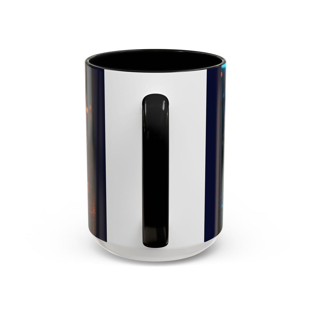 Coffee Mug — Neon Sign “May Contain Whiskey” Accent Mug (11/15 oz)