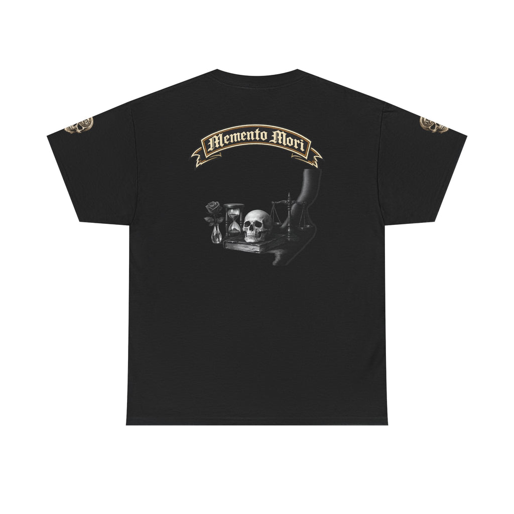 Premium Memento Mori Tee — Stoic Bust & Skull Graphic T-Shirt