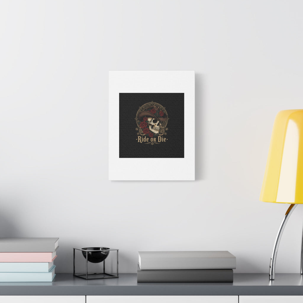 Ride or Die Skull Canvas | Western Skull Art, Gothic Americana