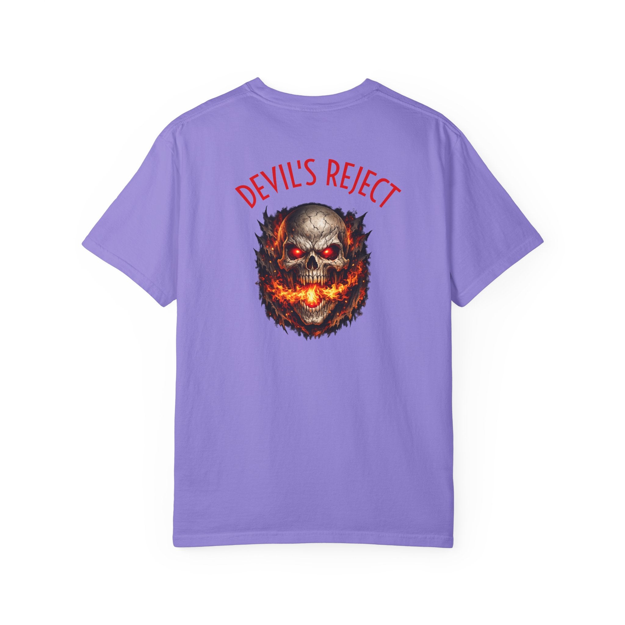 Devil's Reject Skull T-Shirt — Flaming Skull Graphic Tee