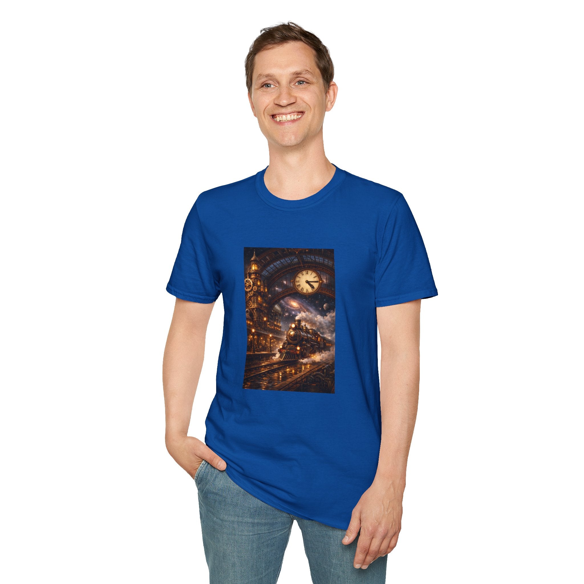 Steampunk Train T-Shirt — Steampunk Nightscape Tee