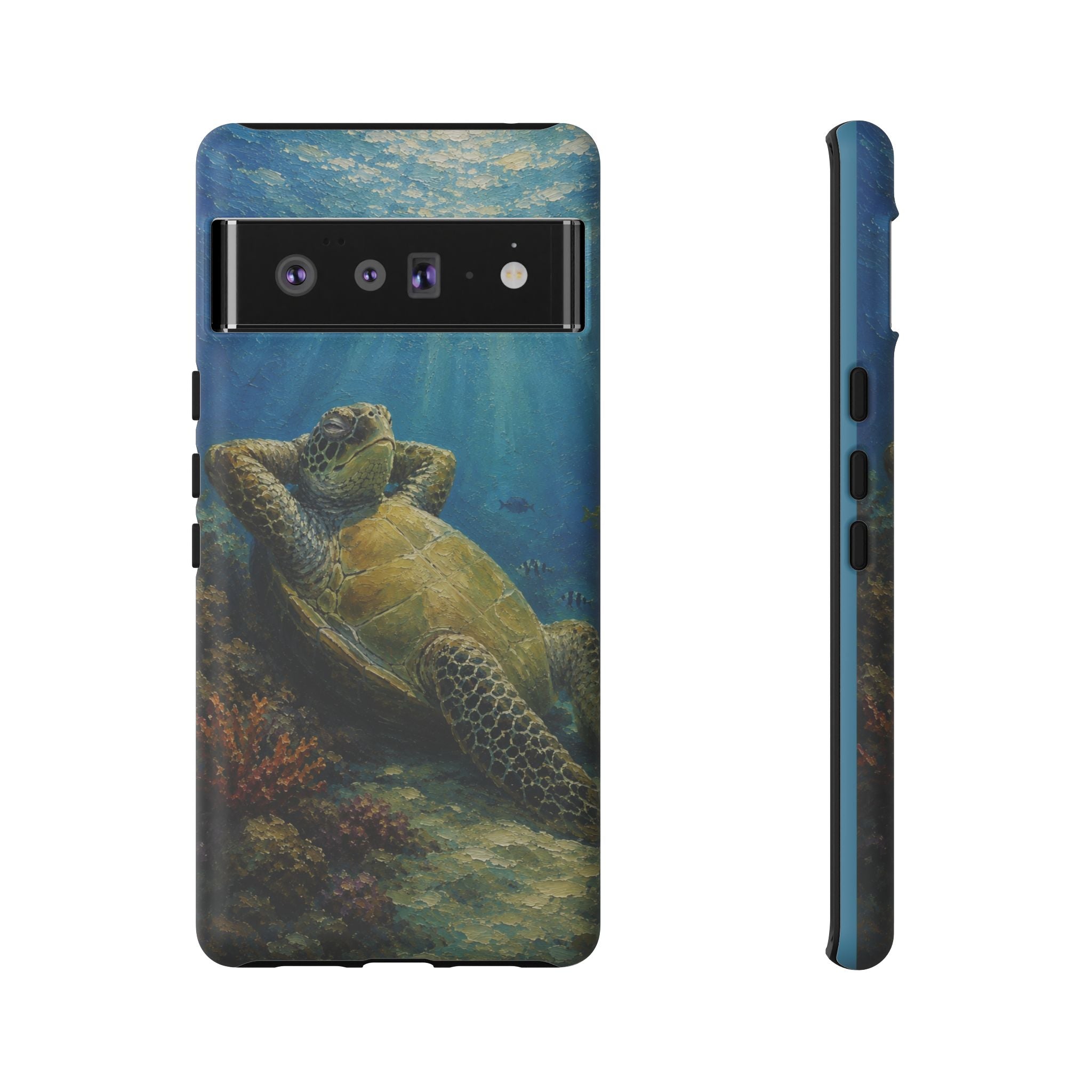 Sea Turtle Relaxation Phone Case — Ocean Underwater Art Protective Tough Case