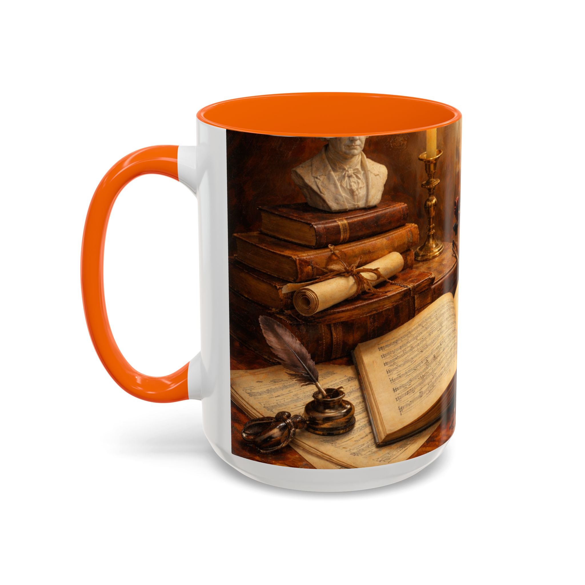 Classical Music Coffee Mug – Classical Music Floral Design (11/15 oz)