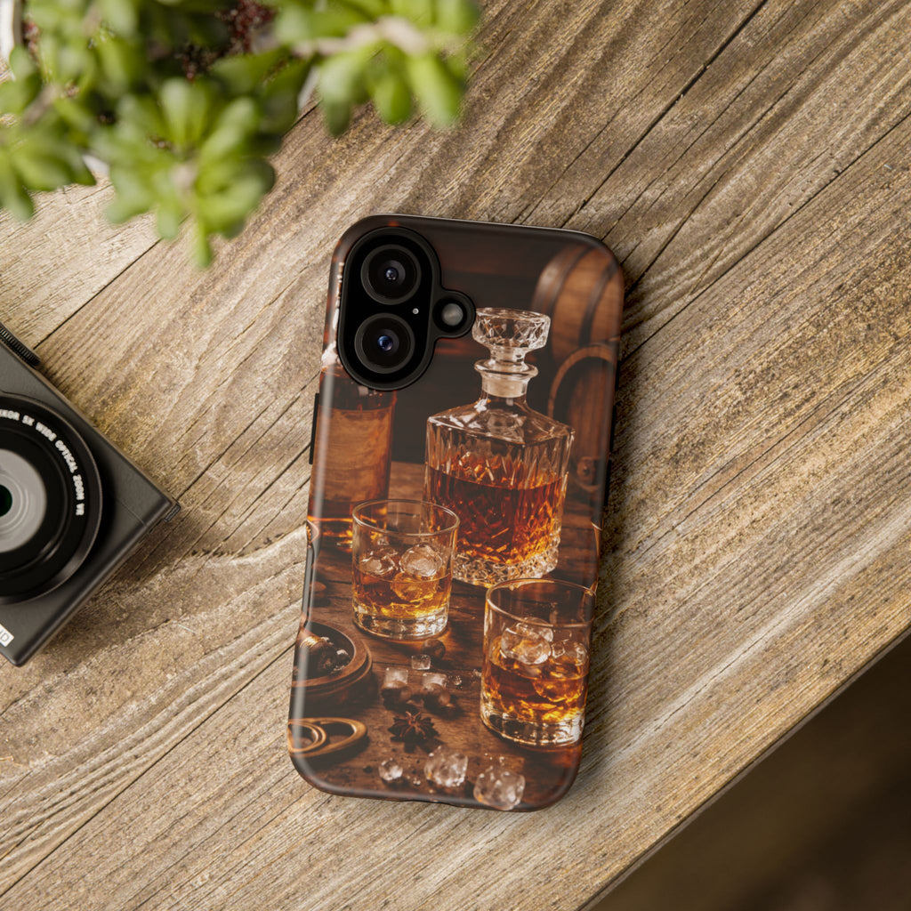 Whiskey Decanter Phone Case — Vintage Bar Spirits Protective Tough Case