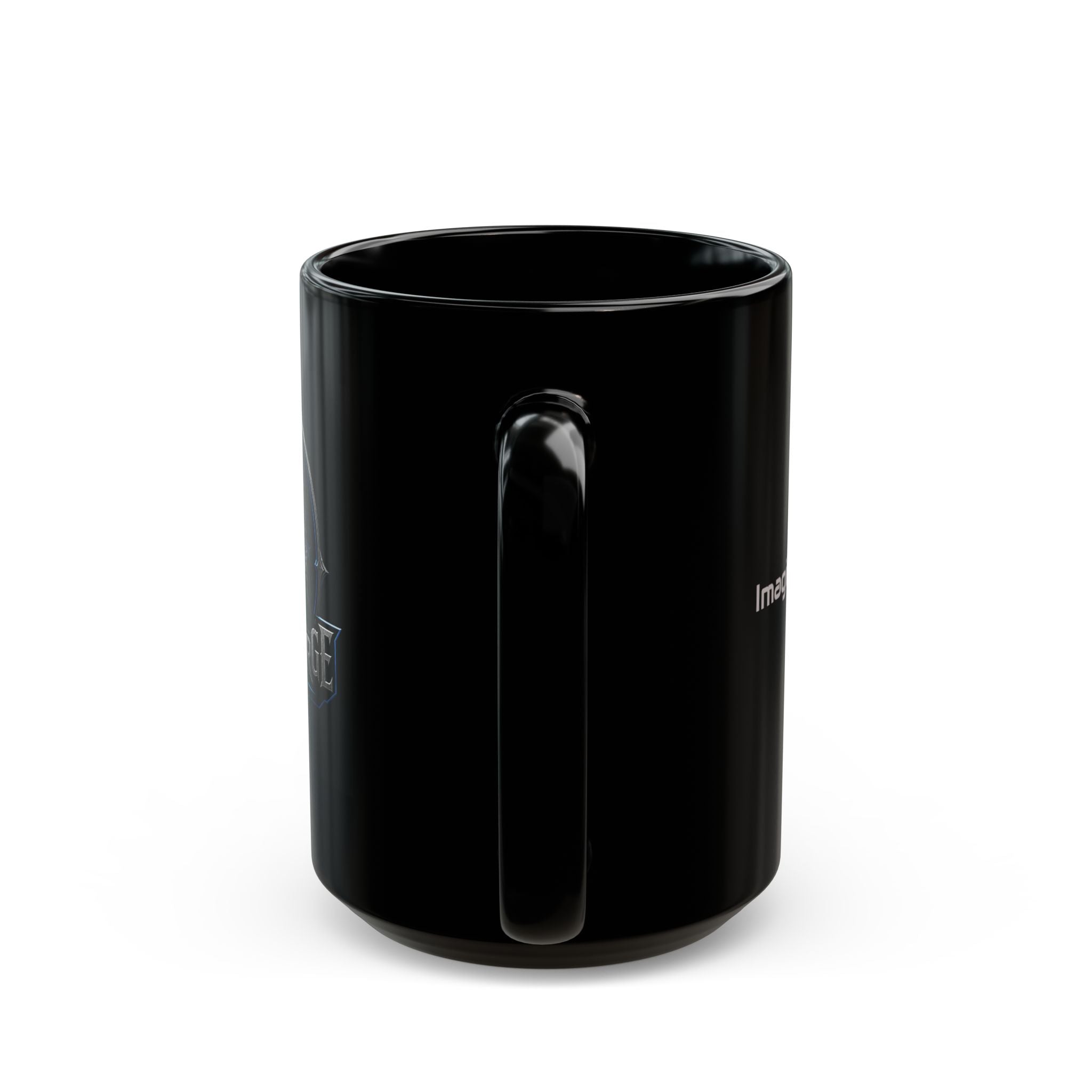 GhostForge Studio Black Mug – Dark Gamer Logo Coffee Cup (11oz/15oz)