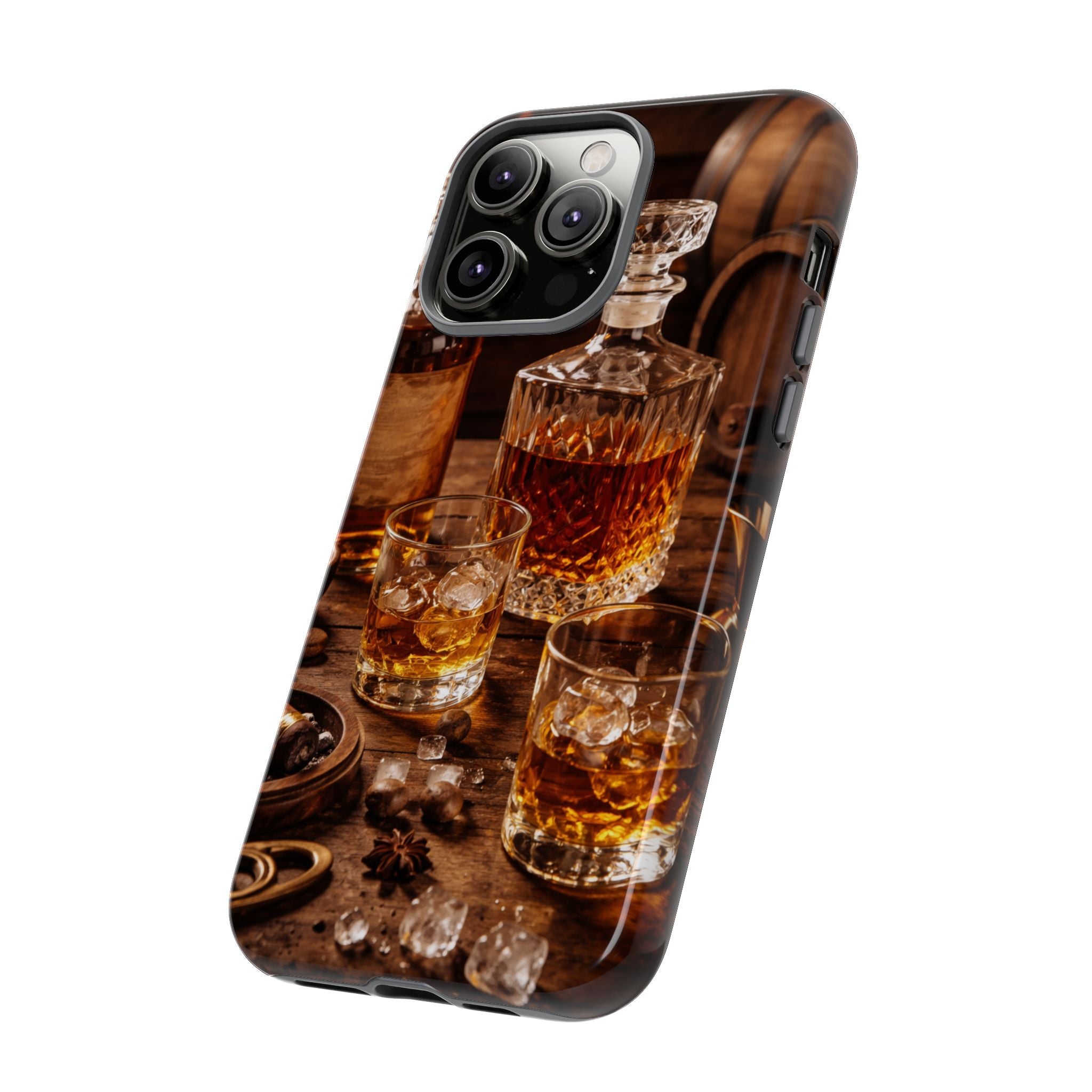 Whiskey Decanter Phone Case — Vintage Bar Spirits Protective Tough Case