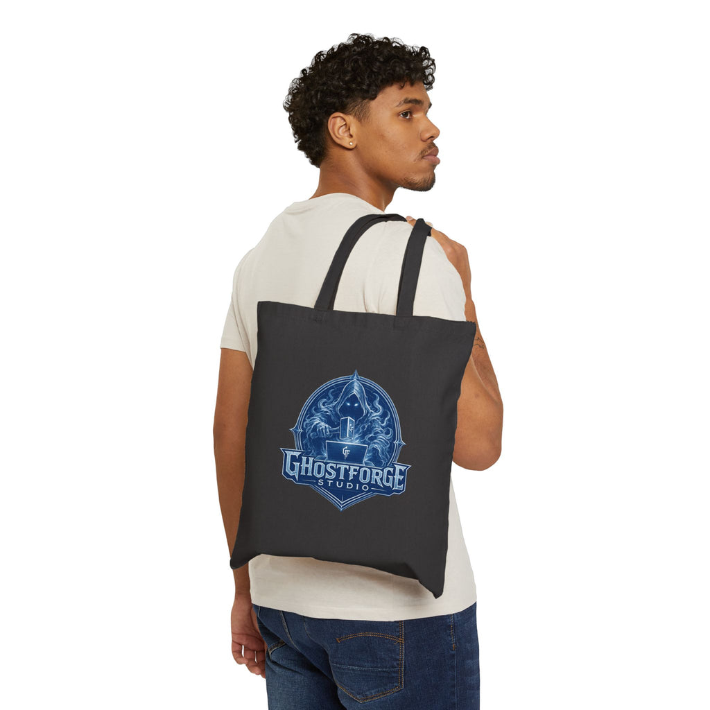 GhostForge Logo Tote Bag — Cotton Canvas Reusable Shopper