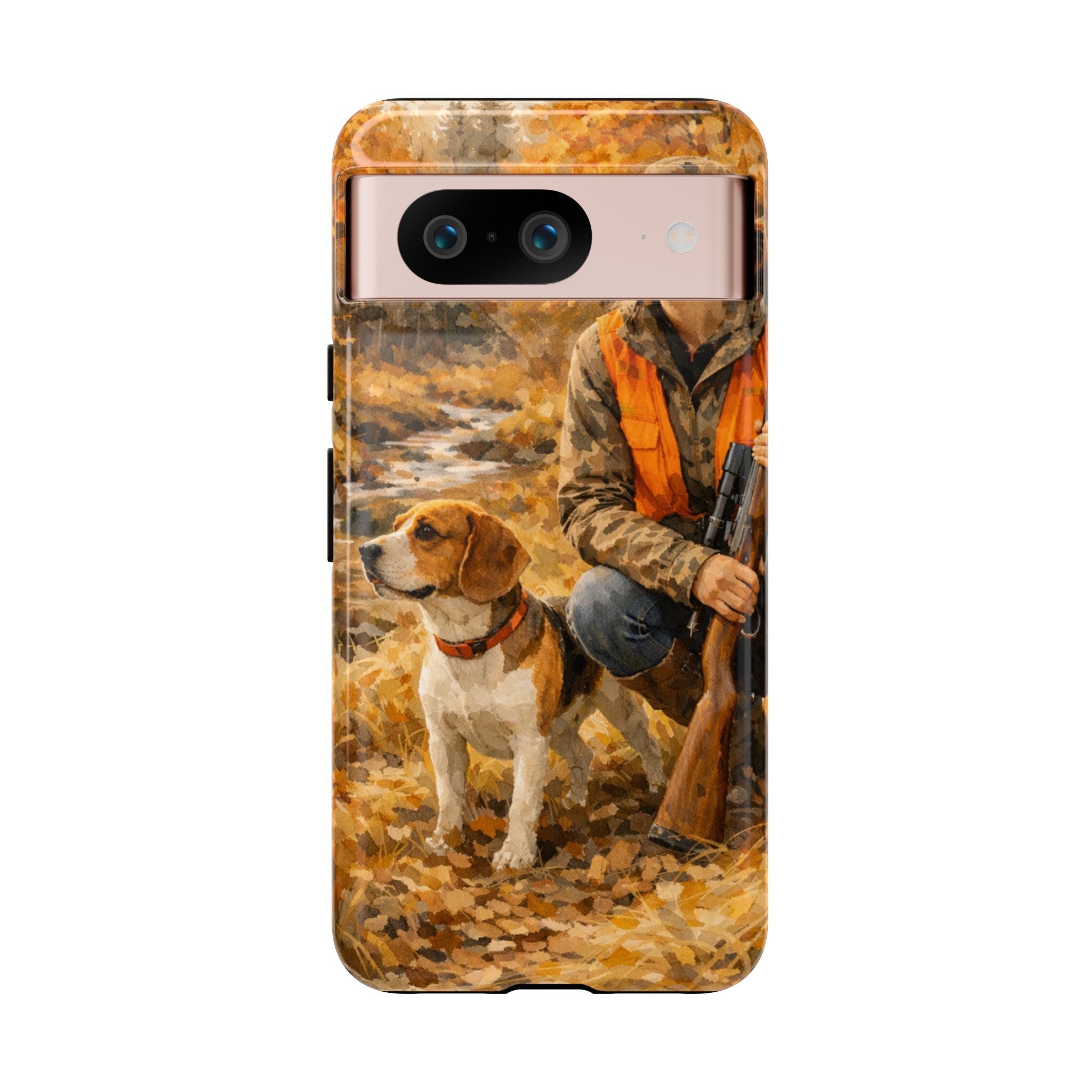 Hunter and Beagle Phone Case — Hunting Dog Autumn Camouflage iPhone Cover