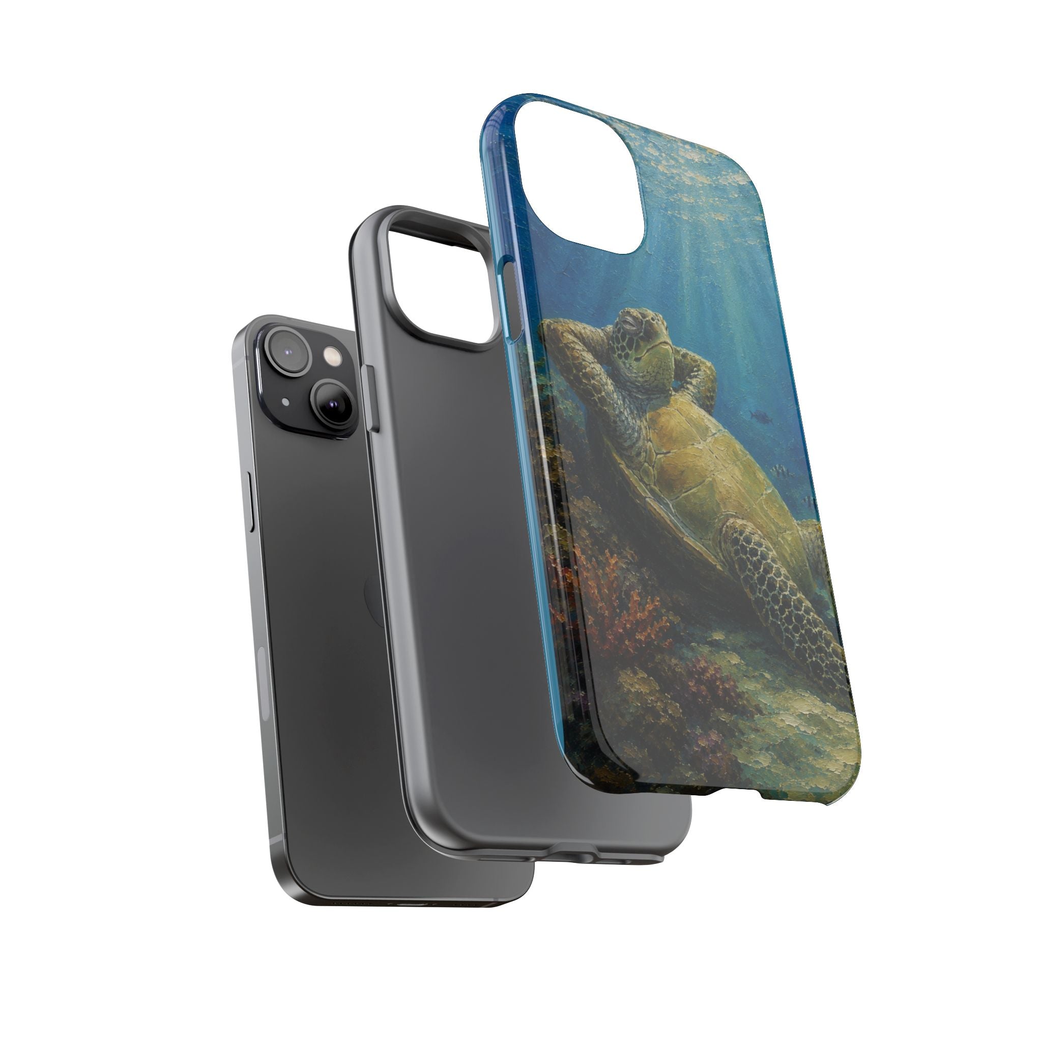 Sea Turtle Relaxation Phone Case — Ocean Underwater Art Protective Tough Case