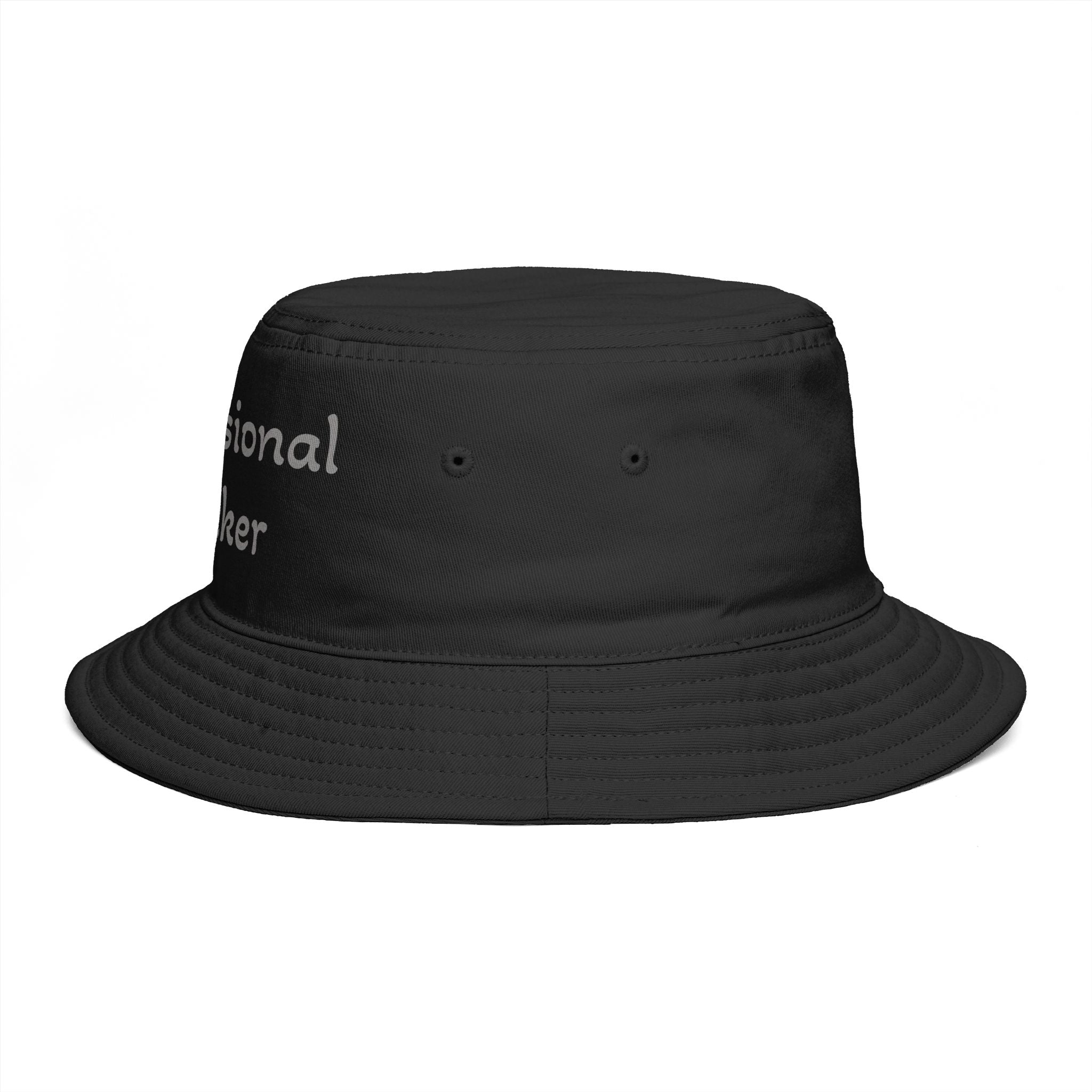 Professional Slacker Bucket Hat — Funny Casual Brim Hat for Laid-Back Style