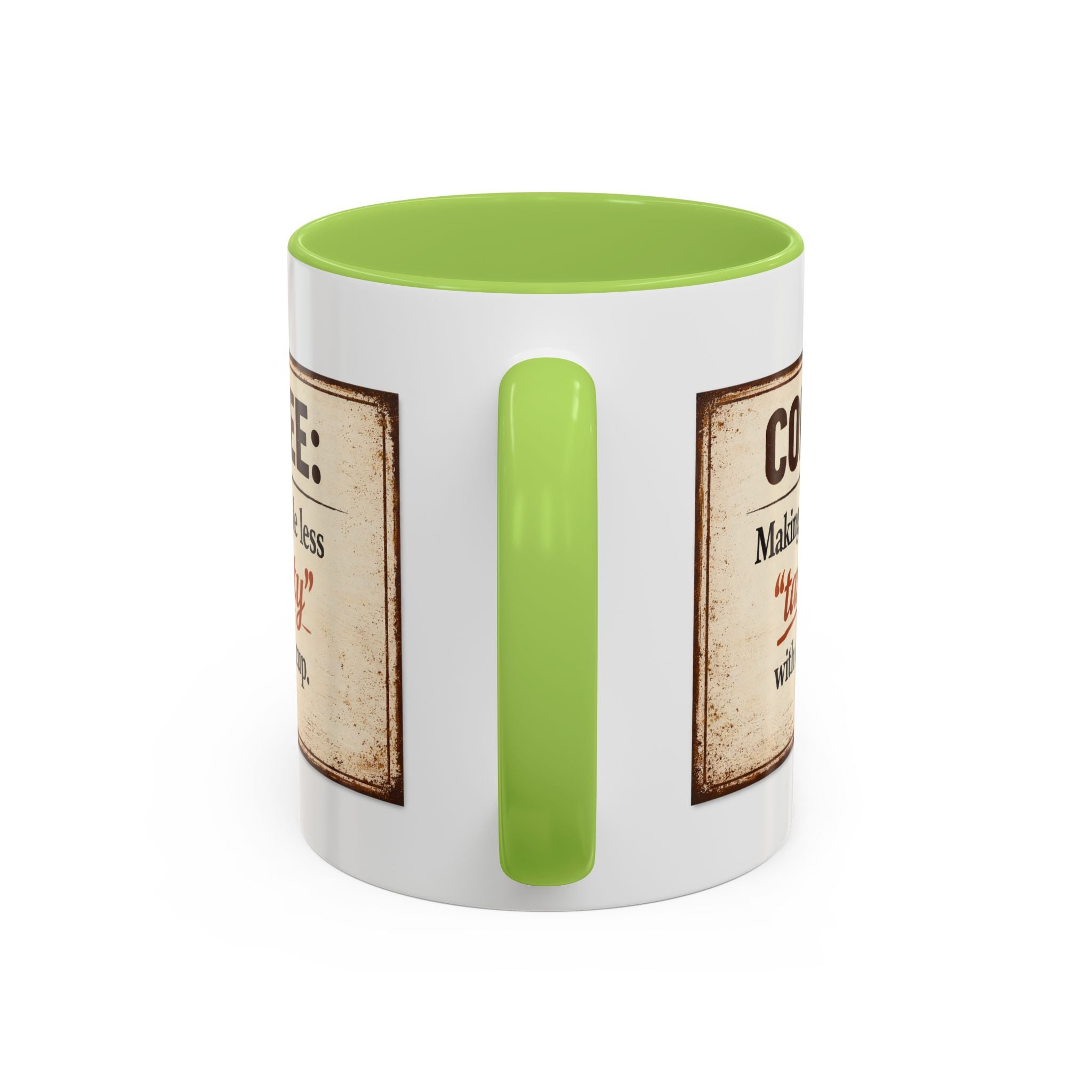 Coffee Mug — “Coffee: Making people less ‘targety’ with every cup” Vintage Accent Mug