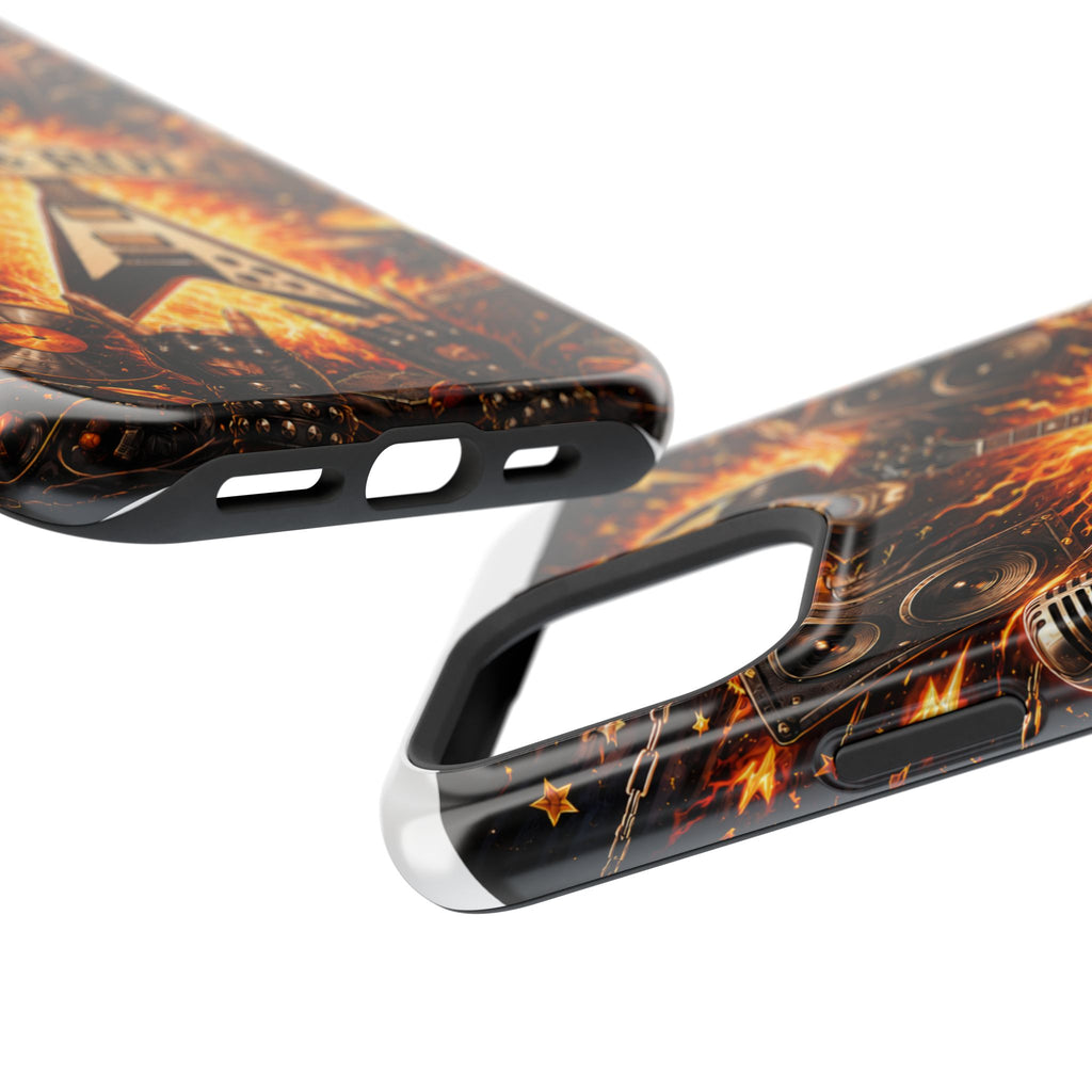 Rock & Roll Skull Guitar Phone Case — Magnetic Impact-Resistant